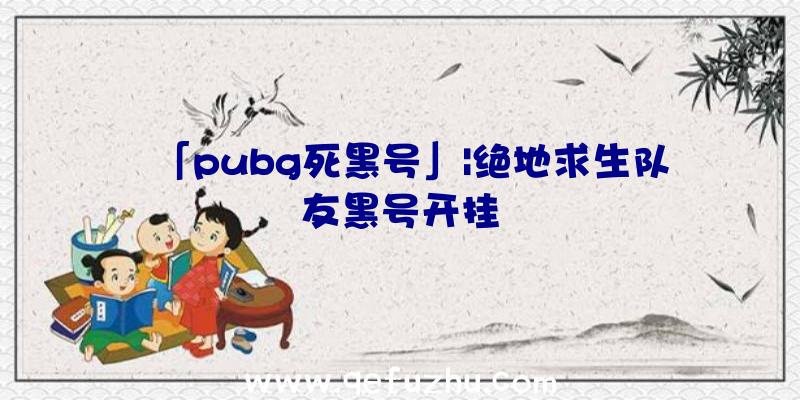 「pubg死黑号」|绝地求生队友黑号开挂